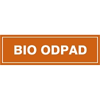 Značka BIO ODPAD, samolepicí fólie, 290 × 85 mm